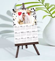 BK Gift Kişiye Özel 15x21 cm Fotoğraf Kartlı Şövaleli 2024 Takvim -9 (Beyaz)