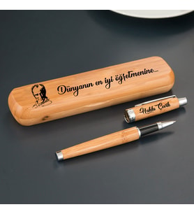Öğretmene Hediye Bambu Roller Kalem