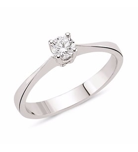 Tektaş Pırlanta Yüzük 0.30 CT H-VS 3.75 Gram 18 Ayar Altın