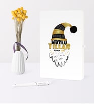 BK Gift Kişiye Özel Yılbaşı Mutlu Yıllar Temalı Beyaz Defter Kalem Seti - 8