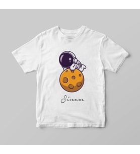 Astronot Uzay Tişörtü Kişiye Özel (Büyük - Çocuk)