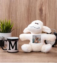 Baş Harfli Sihirli Kupa Bardak ve Peluş Koyun