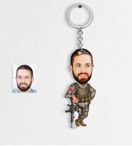 BK Gift Kişiye Özel Asker Karikatür Anahtarlık  2