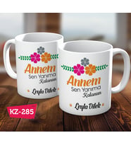 Annem Sen Yanıma Kalansın İsimli Kişiye Özel Anneler Gününe  Özel Hediye Kupa Bardak