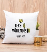 Tekstil Mühendisi Yastık ve Gold Kupa Bardak