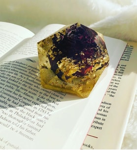 Epoksi Gerçek Gül Kağıt Ağırlığı (Gül Kurusu)