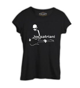 Joe Satriani - Gitar Siyah Kadın Tshirt