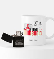 BK Gift Kişiye Özel Kimya Mühendisi Temalı Çakmak ve Kupa Seti - 2