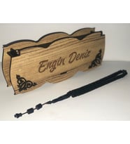 Kişiye  Özel Şık  Ahşap Kutulu Tesbih Set