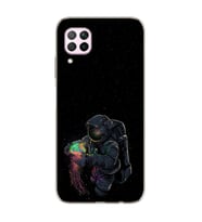 Uzay Kız Tasarım Süper Şeffaf Silikon Telefon Kılıfı Huawei P40 Lite