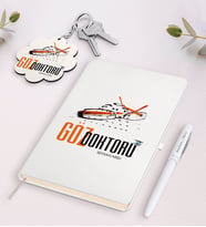 BK Gift Kişiye Özel Göz Doktoru Beyaz Defter Kalem Ve Anahtarlık Hediye Seti (Model 1)