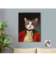 BK Gift Kişiye Özel Evcil Dost Rönesans Tasarımlı Kanvas Tablo 50x70cm-2