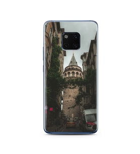 Galata Tasarımlı Süper Şeffaf Silikon Telefon Kılıfı Huawei Mate 20 Pro