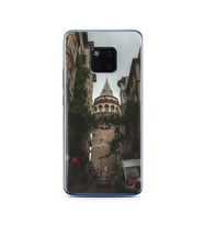 Galata Tasarımlı Süper Şeffaf Silikon Telefon Kılıfı Huawei Mate 20 Pro