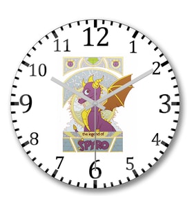 Spyro Nouveau Duvar Saati Bombeli Gercek Cam