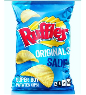 Peluş Ruffles Yastik (Mavi)