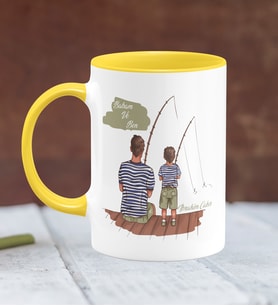 BK Gift Kişiye Özel Babalar Günü Temalı Sarı Kupa Bardak 26346s