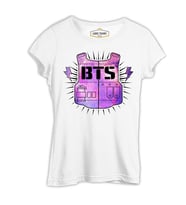 BTS - Logo 3 Beyaz Kadın Tshirt