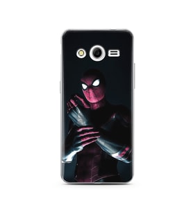 Örümcek Adam Tasarım Süper Şeffaf Silikon Telefon Kılıfı Samsung Core 2