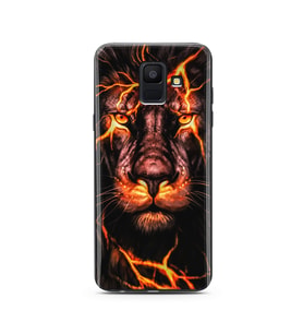 Aslan Neon Tasarım Süper Şeffaf Silikon Telefon Kılıfı Samsung A6 (2018)