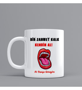 Espri Temalı Hediye Kupa Bardak" Kalk Kendin Al"Kişiye Özel Hediye W72