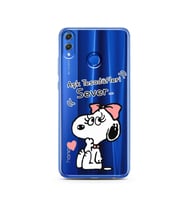 Snoopy Tasarımlı Süper Şeffaf Silikon Telefon Kılıfı Huawei Honor 8X 