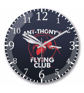 Ant Man Ant Thonys Flyıng Club Duvar Saati Bombeli Gercek Cam
