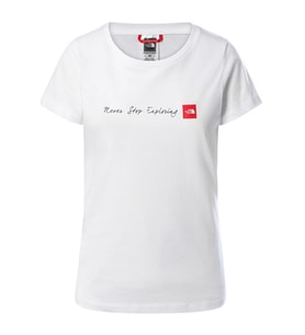 The North Face  Kadın S/S NeverStopExploring Tişört NF00A6PRLB11 (Beyaz)