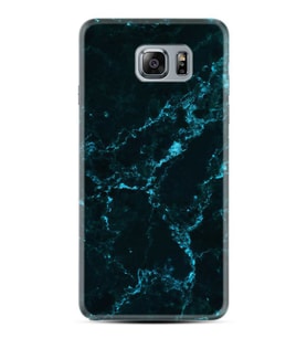 Kılıfland Samsung Galaxy Note 5 Kılıf Silikon Resimli Kapak Koyu Mavi Mermer Stok 1297