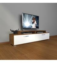 Decoraktiv Ekoflex 4 Slm Tv Ünitesi Tv Sehpası (Beyaz - Kahverengi)