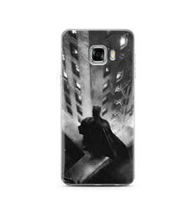 Batman Tasarım Süper Şeffaf Silikon Telefon Kılıfı Samsung C5  