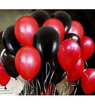 30 Adet Kırmızı Siyah Karışık Balon ( Balonlar Sönüktür)