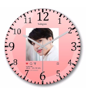 Bts  Jungkook  Duvar Saati Bombeli Gercek Cam