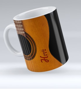 BK Gift Kişiye Özel Gitar Tasarımlı Kupa Bardak  2