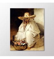 Arty Tablo Çiçekçi Kız Tablo (Karışık)