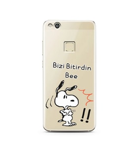 Snoopy Tasarımlı Süper Şeffaf Silikon Telefon Kılıfı Huawei P10 Lite 