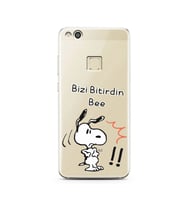 Snoopy Tasarımlı Süper Şeffaf Silikon Telefon Kılıfı Huawei P10 Lite 