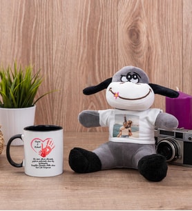 Siyah Kupa Bardak ve Peluş AyıcıkFincan ve Peluş Eşek