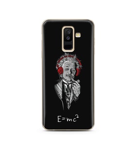 Einstein Tasarım Süper Şeffaf Silikon Telefon Kılıfı Samsung A6 Plus