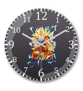Goku Homao Duvar Saati Bombeli Gercek Cam