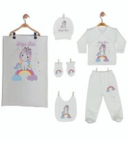 Pia Baby GL 1916-07 İsme Özel Battaniye Zıbın Set
