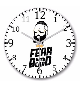 James Harden Fear The Beard Duvar Saati Bombeli Gercek Cam