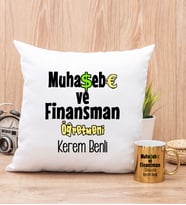 Muhasebe ve Finansman Öğretmeni Yastık ve Gold Kupa Bardak