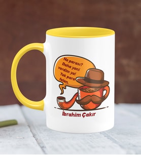 BK Gift Kişiye Özel Babalar Günü Temalı Sarı Kupa Bardak 22342s