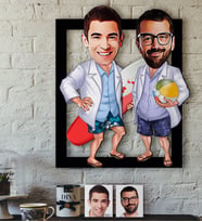 BK Gift Kişiye Özel Kankalar Karikatürlü 3D Ahşap Tablo-2