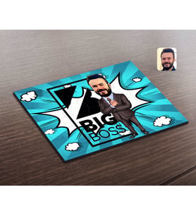 BK Gift Kişiye Özel Erkek Big Boss Karikatürlü Ahşap Puzzle-1