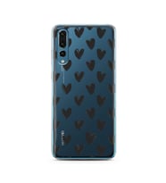 Kalp Tasarımlı Süper Şeffaf Silikon Telefon Kılıfı Huawei P20 Pro  