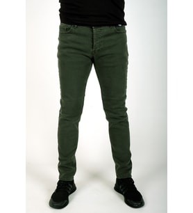 Erkek Slim Fit Dar Kesim Kot Pantolon Haki Yeşil