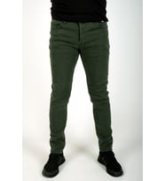 Erkek Slim Fit Dar Kesim Kot Pantolon Haki Yeşil