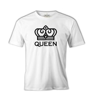 King and Queen - Queen Beyaz Erkek Tshirt